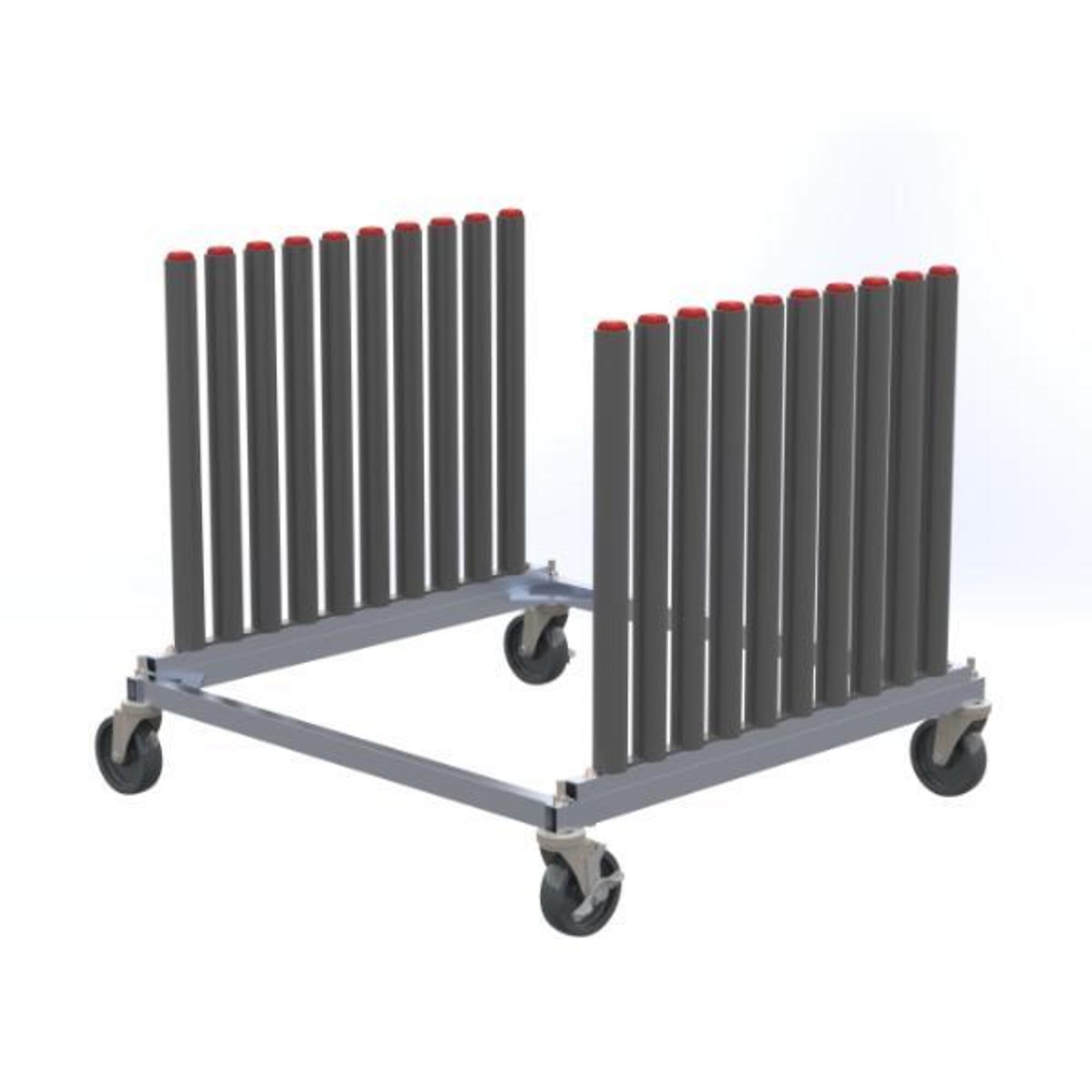 Five Star Manufacturing Aluminum Windshield Rack Dolly — 10-Leg, 5in. Locking Casters, Model# WR10D